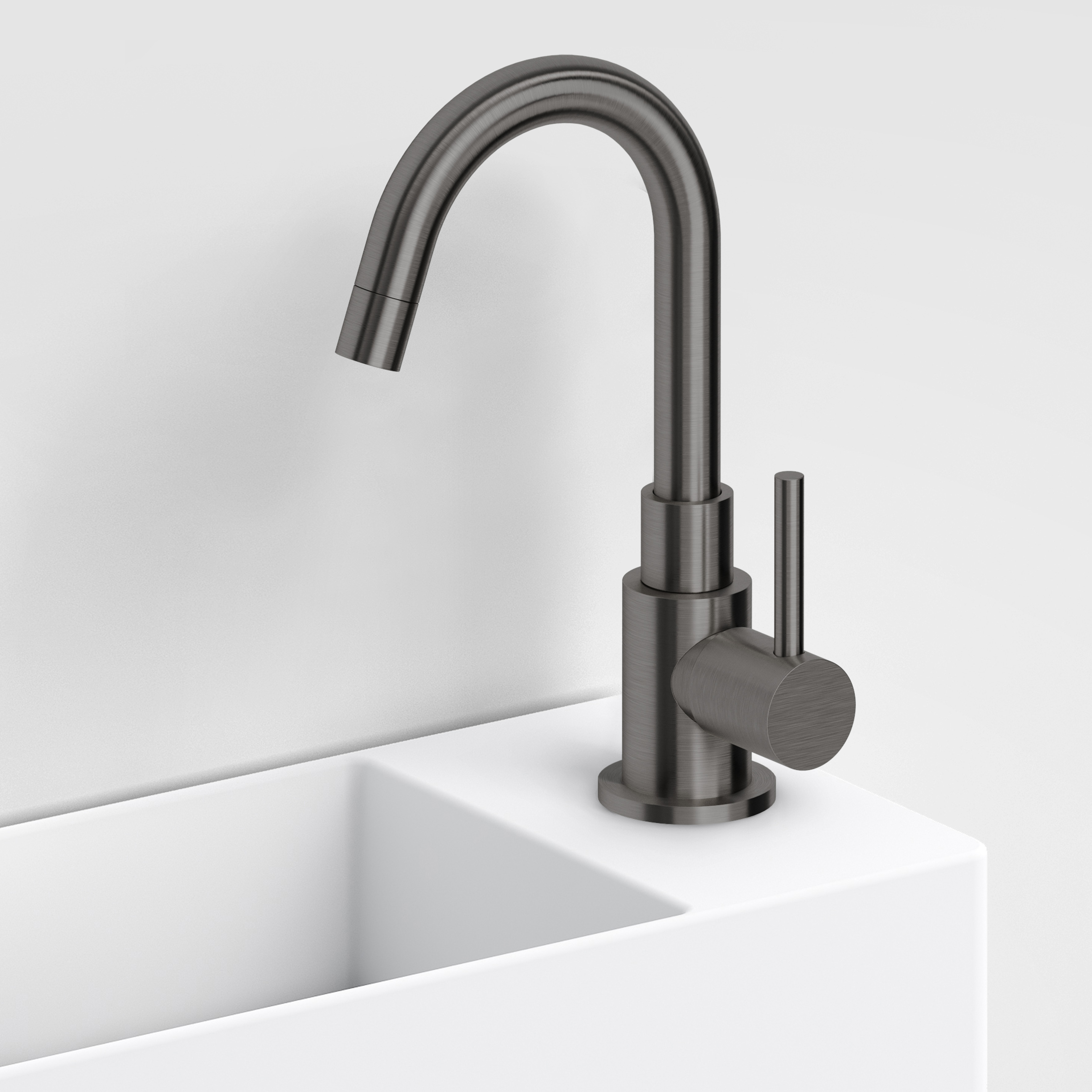Clou Freddo 1 fonteinkraan met draaibare uitloop gunmetal PVD